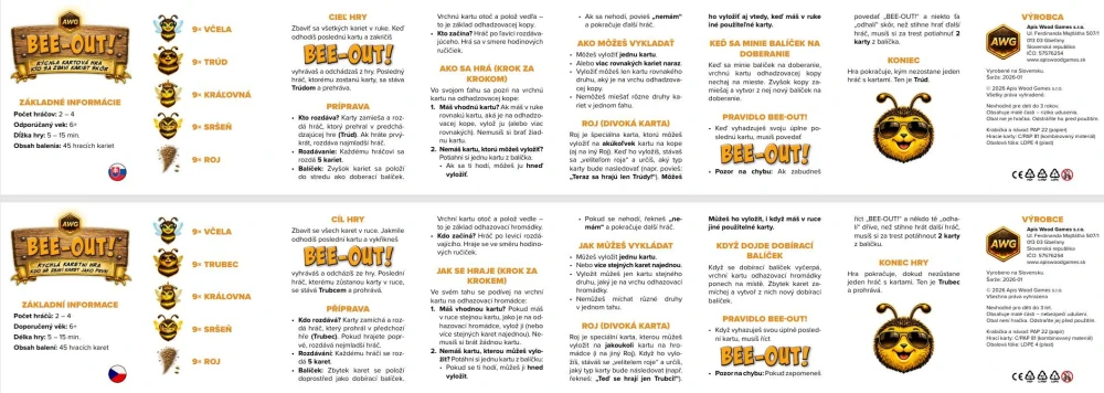 BEE-OUT! – Včelárska kartová hra pre celú rodinu