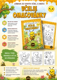 Včelie omaľovánky – zábava zo sveta včiel a medu
